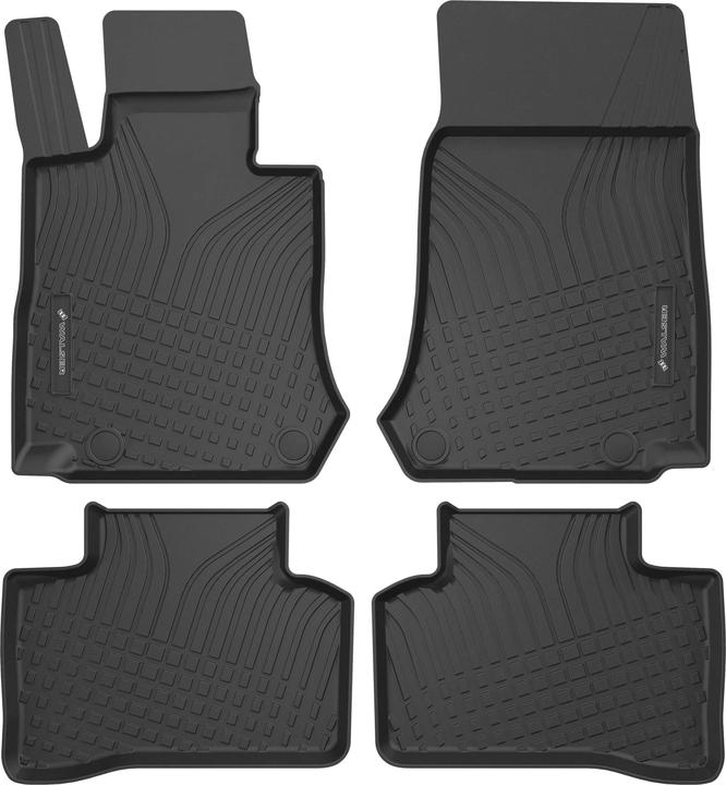 Walser Tapis en caoutchouc Premium Roadmaster Mercedes-Benz GLC 2015-2022, GLC Coupe 2016-2023 (2 tapis avant + 2 tapis arrière)