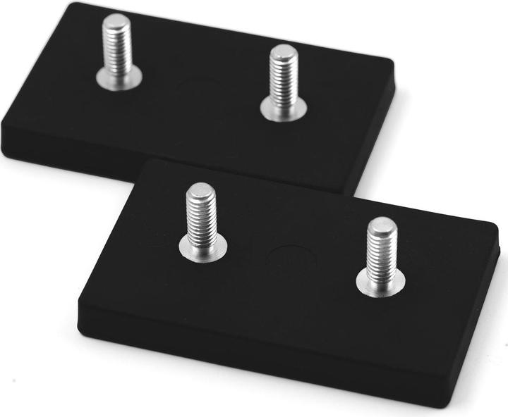 Actual product image Supermagnete Magnet system rectangular rubber-coated with internal thread (1x)