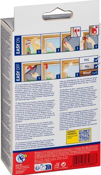 Actual product image tesa Insect screen COMFORT for windows, with Velcro tape, self-adhesive, without drilling (170 x 180 cm)