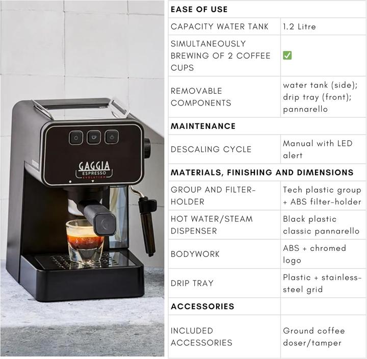 Produktbild Gaggia ESPRESSO EVOLUTION nero EG2115/01