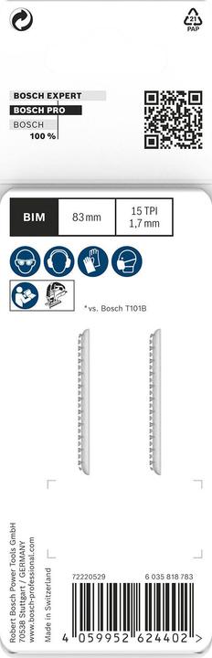 Produktbild Bosch Professional Zubehör PRO Laminate clean T101BIF Stichsägeblatt, 83 mm, 2-tlg.