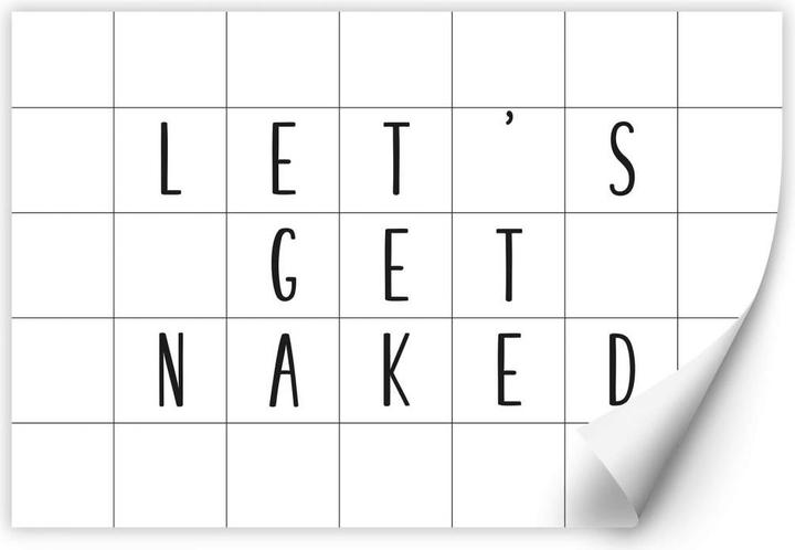Produktbild Trenddeko mit Raster - Let's get naked (30 x 20 cm)