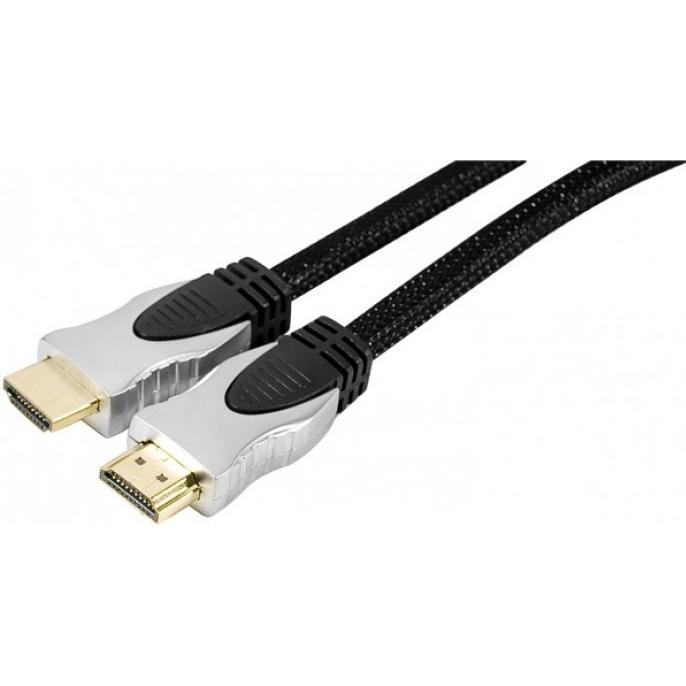 Exertis Connect High Speed HDMI Kabel mit Ethernet, High Quality, vergoldet, HDMI St. A / St. A, Geflechtmantel, sc (1.5...