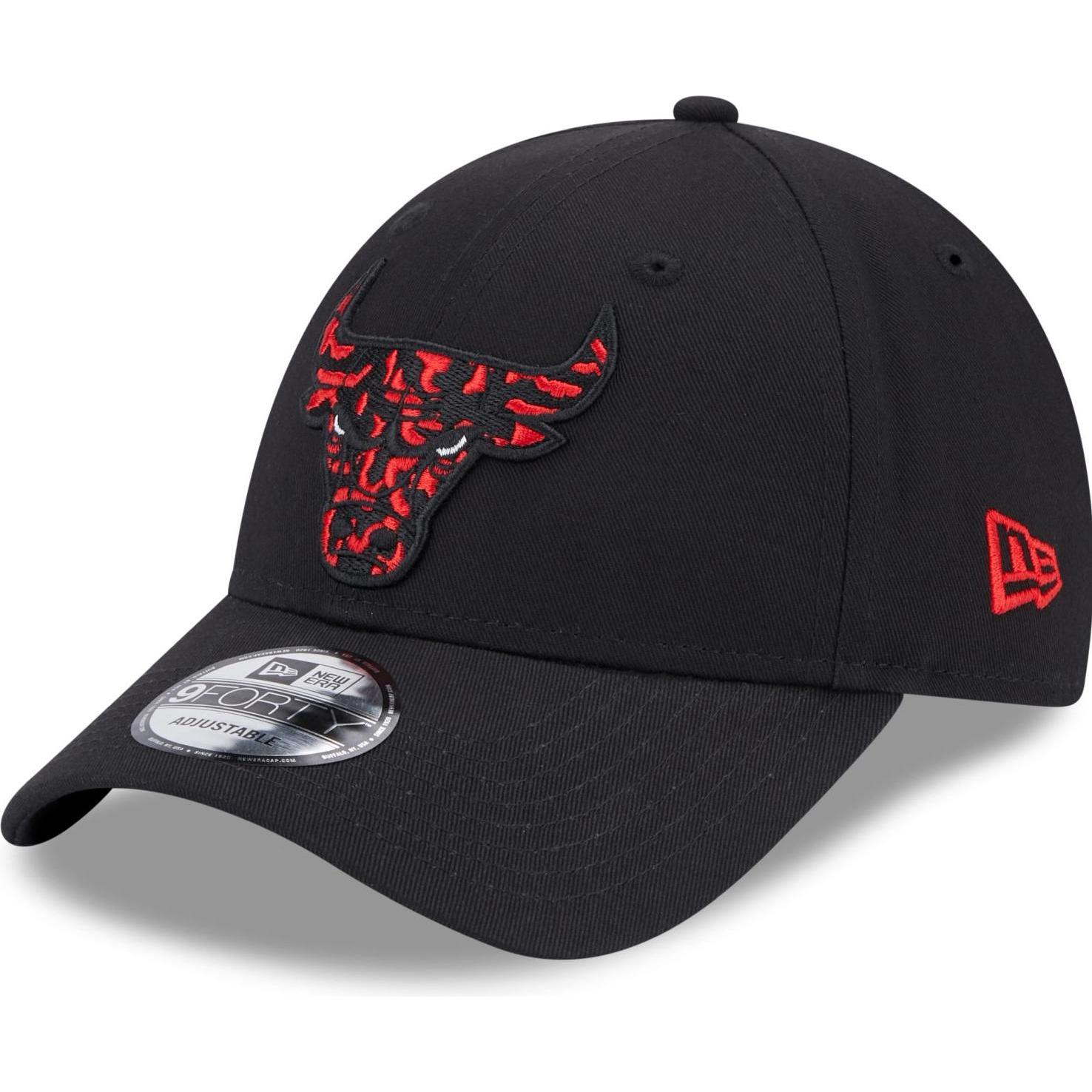New Era, Herren, Cap, 9Forty Strapback Infill Chicago Bulls, Schwarz