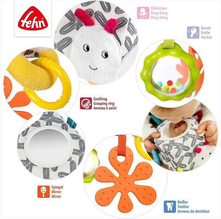 Immagine prodotto Fehn Activity-Würfel Raupe Mehrfarbig, Material: Polyester
