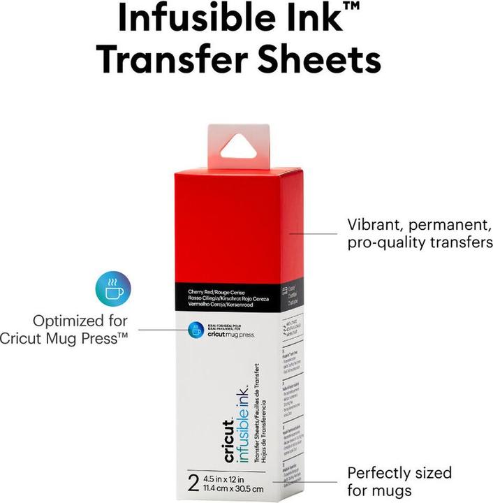 Produktbild Cricut Aufbügelfolie Joy Infusible Ink 2 Stück, Rot