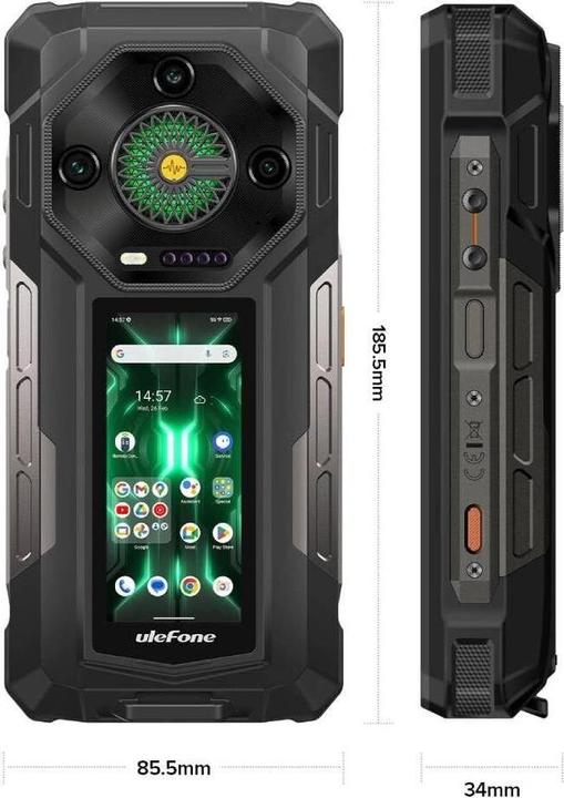 Actual product image Ulefone Armor 33 Pro (512 GB, Phantom Black, 6.95", Dual SIM, 5G)