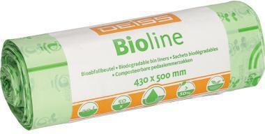 Deiss Müllbeutel BIOLINE 43 x 50 cm (B x H) 20l ecovio natur 50 St./Pack. (50x, 20 l)