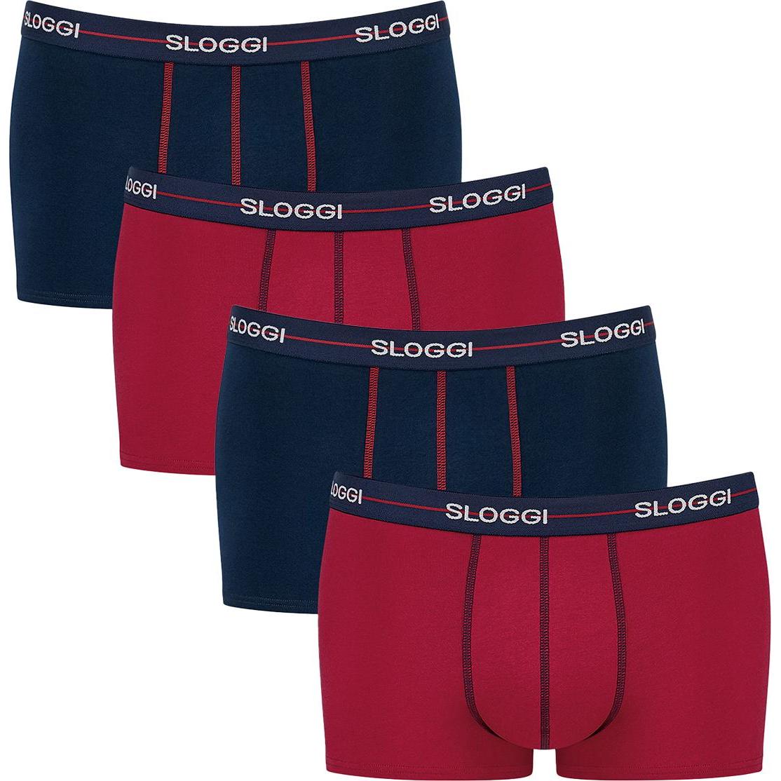 Sloggi, Herren, Unterhosen, 4er Pack Start Hipster / Pant, Blau, (L, 4er Pack)