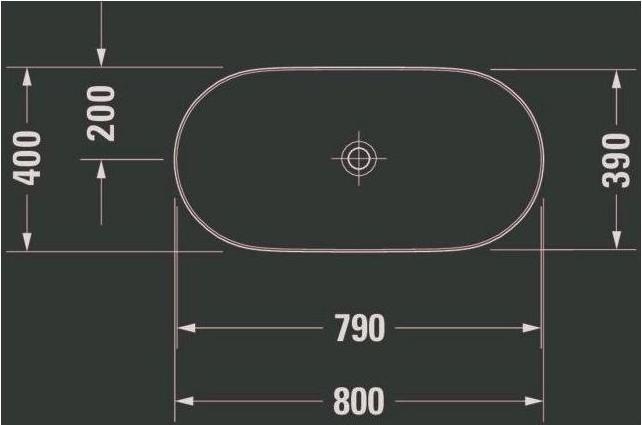 Produktbild Duravit Aufsatzbecken LUV o ÜL HLB 800x400mm ohne Hahnloch weiss (Aufsatzspülbecken, 40 cm, 80 cm)