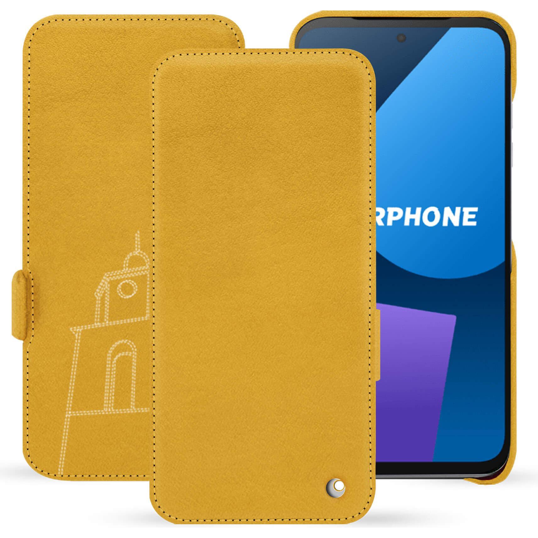 Noreve Lederschutzhülle horizontal (OnePlus 5), Smartphone Hülle, Orange