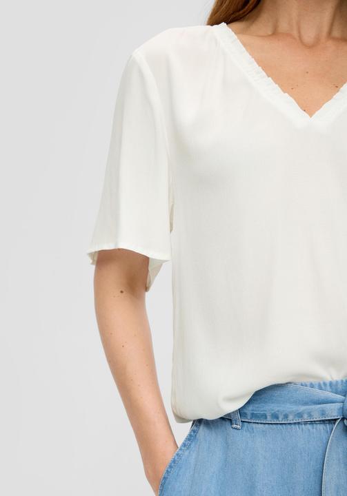 Produktbild s.Oliver Bluse Viskosebluse mit V-Ausschnitt im Relaxed Fit (36)