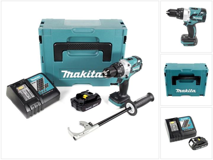 Produktbild Makita DHP 481 Y1J-D 18V Akku Schlagbohrschrauber Brushless 115 Nm im Makpac mit 1x 1,5Ah Li-Ion Akk (Akkubetrieb)
