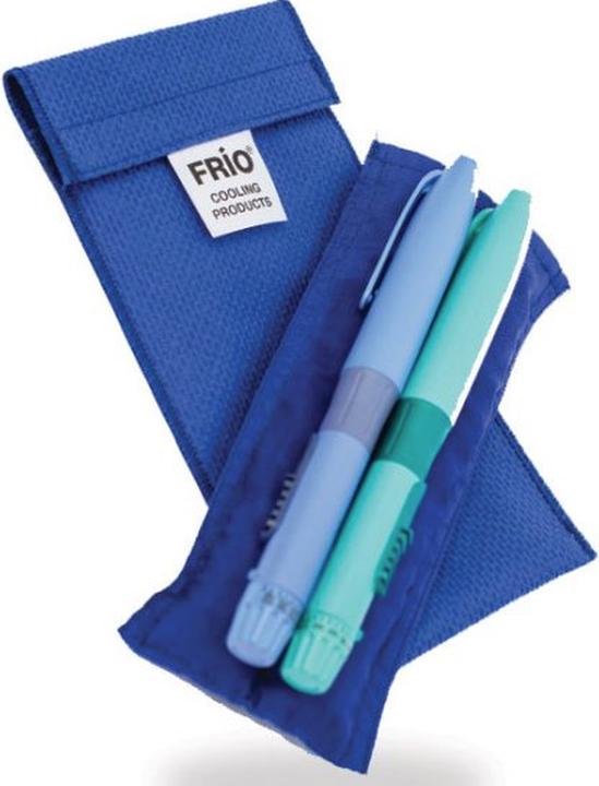 Frio Doppeltasche 8x18cm blau (Insulinspritze)