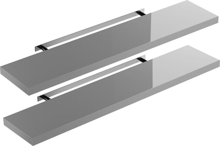 Lot de 2 gris brillants
