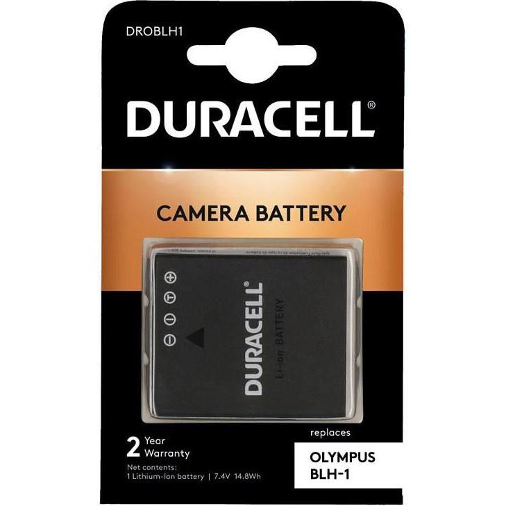 Duracell Olympus BLH-1 batteria di ricambio (Batteria della fotocamera), Alimentatore fotocamera, Nero
