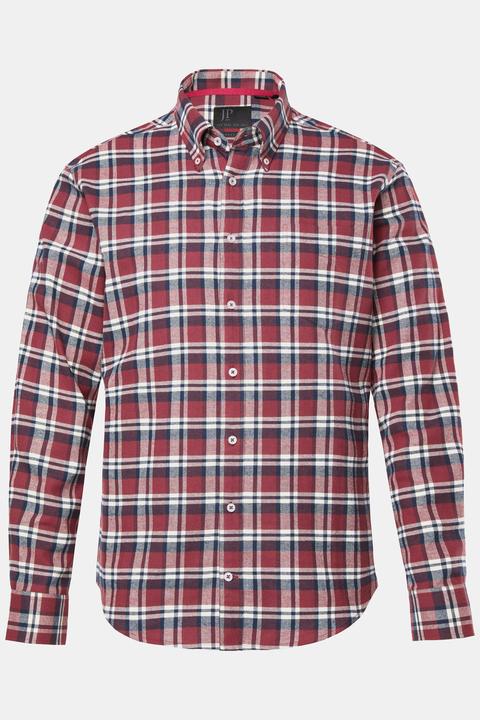 Immagine prodotto JP1880 Camicia di flanella a quadri con taglio moderno, maniche lunghe e colletto button-down (L)