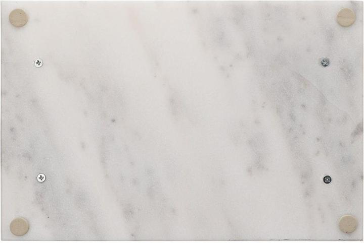 Actual product image Hestia Marble Tray with Metal Handle - White