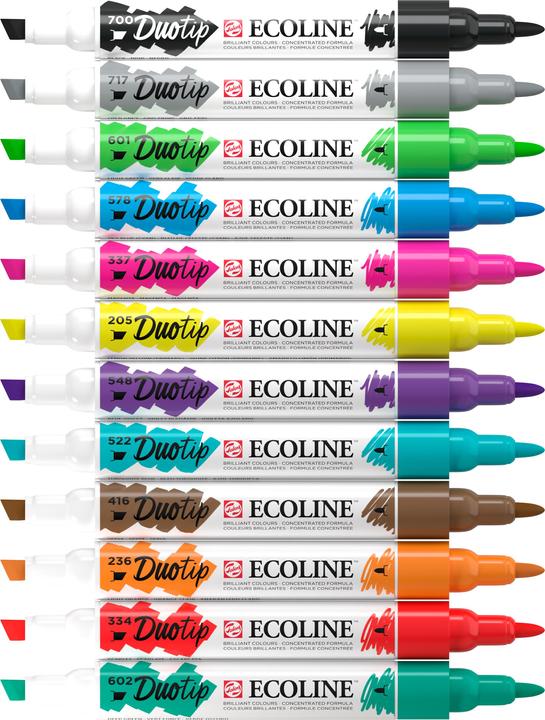Produktbild Talens ECOLINE DUOTIP - Farbstifte Set (Mehrfarbig, 12 x)