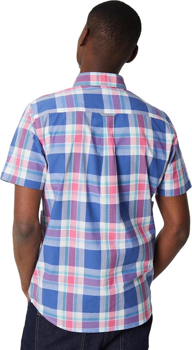 Actual product image Universal Textiles Mens Large Check Short-Sleeved Summer Shirt (XXL)