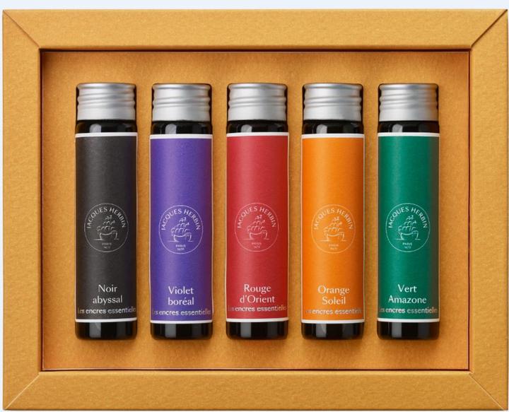 Actual product image Jacques Herbin Ink Boxes (Black, Green, Orange, Red, Violet, 180 pcs.)