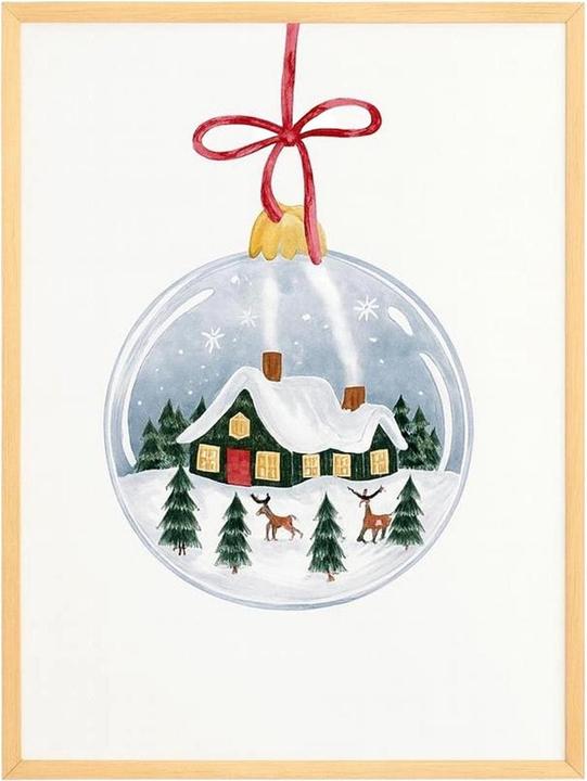 Wallxpert Weihnachtsbild Weihnachtskugel