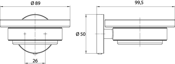 Actual product image Emco round soap holder, crystal glass dish, 4330