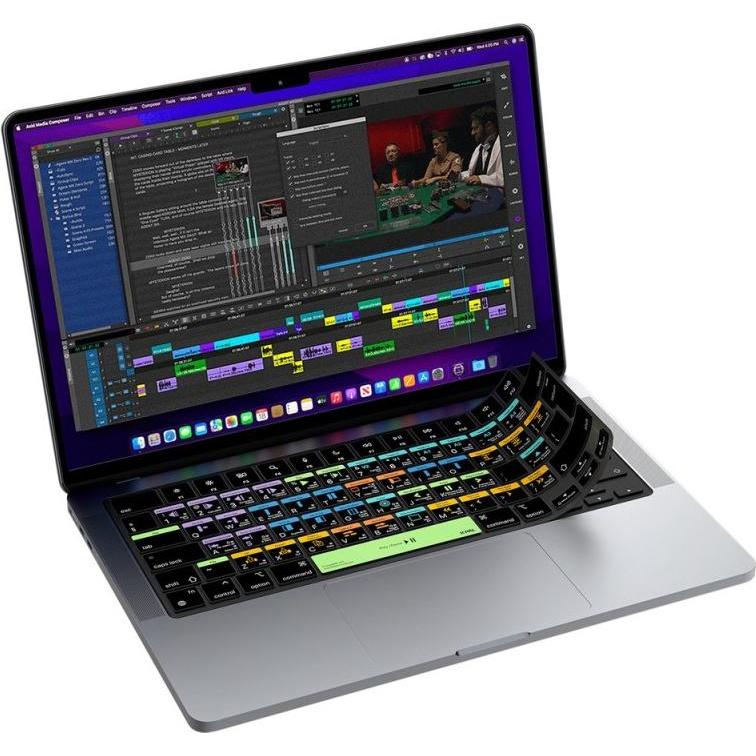 Thumbnail - JCPAL Verskin Avid Media Composer Shortcuts Keyboard Cover for MacBook Pro 14"/16" (M1 2021/M2 2023), MacB, Maus + Tasta...