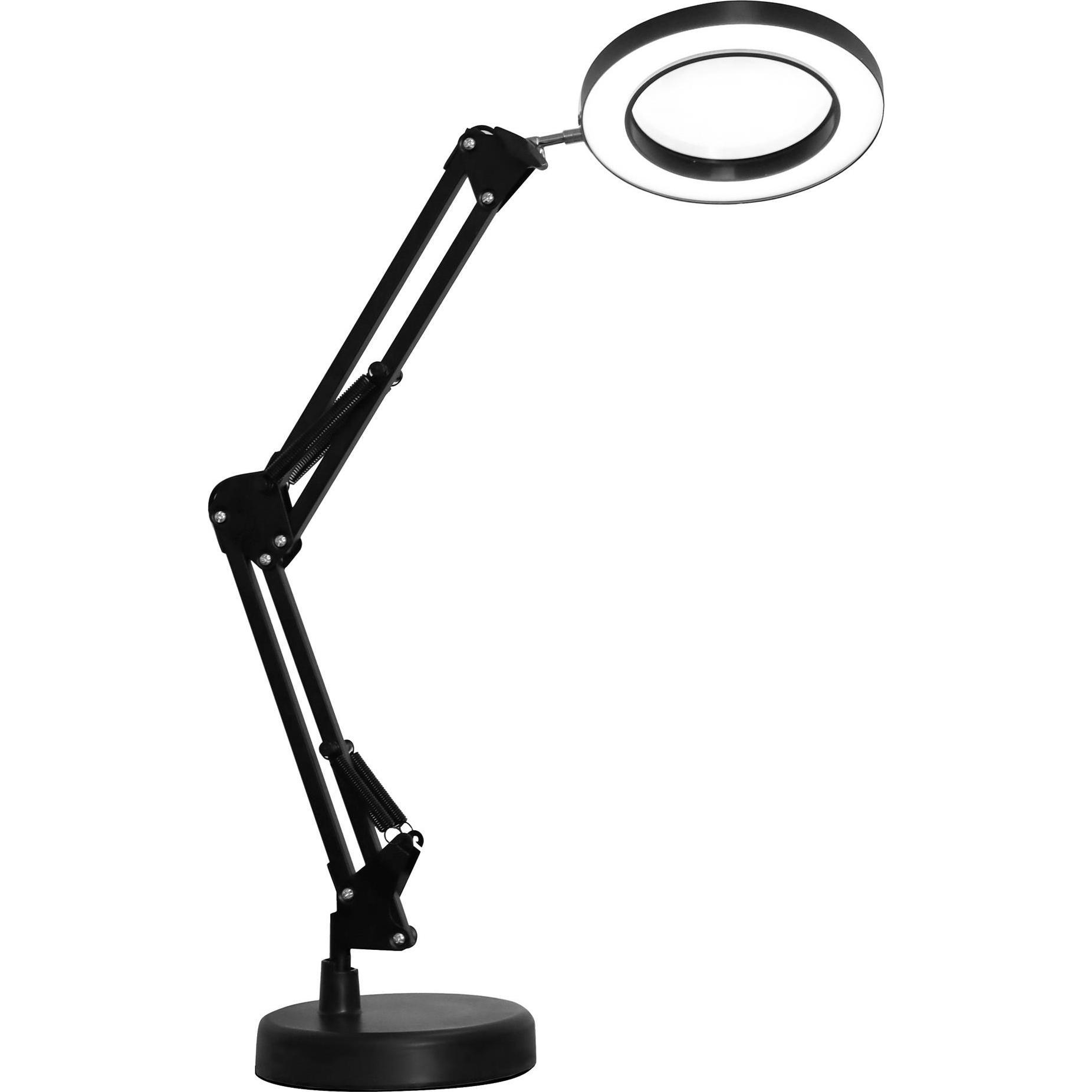 Platinet, Lampada da tavolo, LED table lamp Magnify 10W dimmable with magnifying glass, black