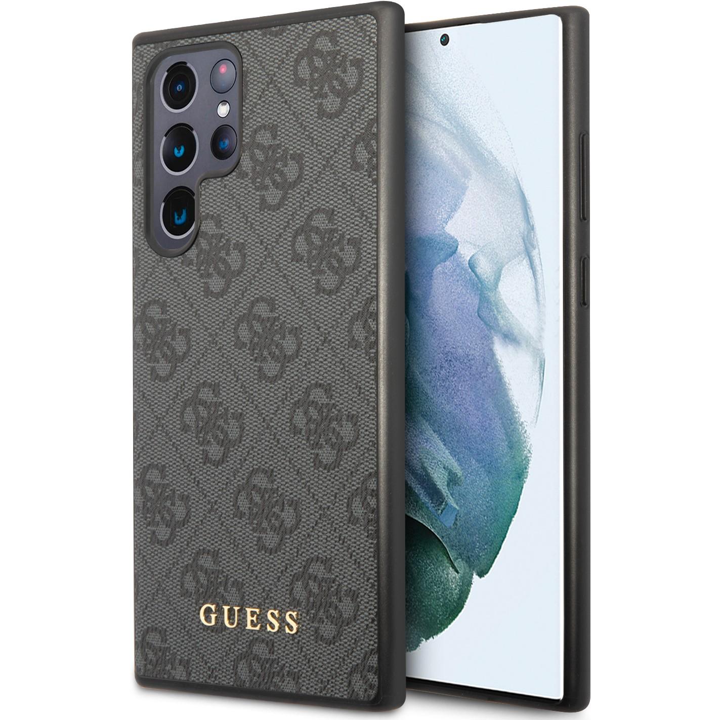 Guess Case (Samsung Galaxy S22 Ultra), Smartphone Hülle, Grau