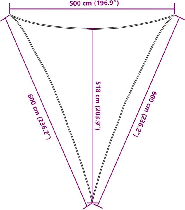 Produktbild vidaXL Sonnensegel (5 x 6 x 6 m)