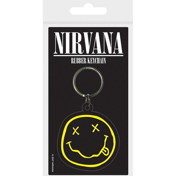 Pyramid, Portachiavi, Nirvana - Sourire Porte-Clef en Caoutchouc, Giallo