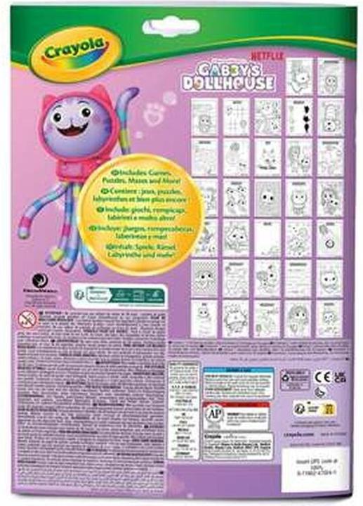 Actual product image Crayola Gabby's Dollhouse activity and colouring album, 32 colouring pages and 7 washable mini-felts
