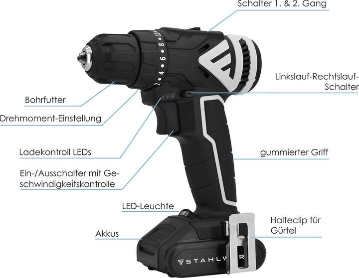 Produktbild Stahlwerk Akkuschrauber ABS-18 ST mit 18 Volt und Brushless-Technologie