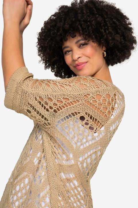 Produktbild Angel of Style Pullover, oversized, Ajourstrick, V-Ausschnitt, Langarm (58)