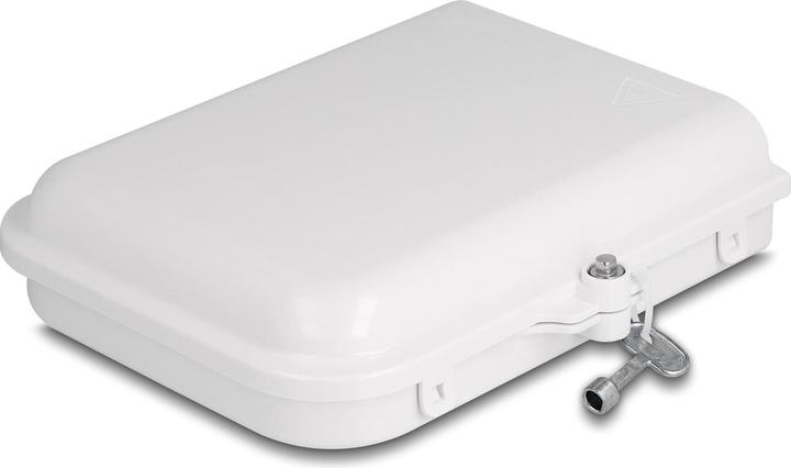 Actual product image Delock Fibre optic distribution box for indoor and outdoor use IP65 waterproof lockable 8 port white (Splice box)