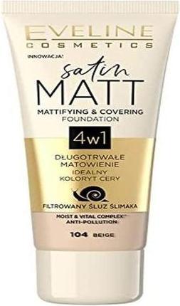 Actual product image Eveline Satin Matt Foundation Matting Face Primer 104 Beige 30ml (Beige)