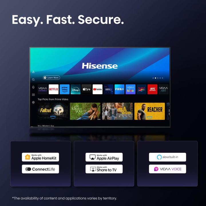Actual product image Hisense TV 65E77Q PRO (65", QLED, 4K, 2025)