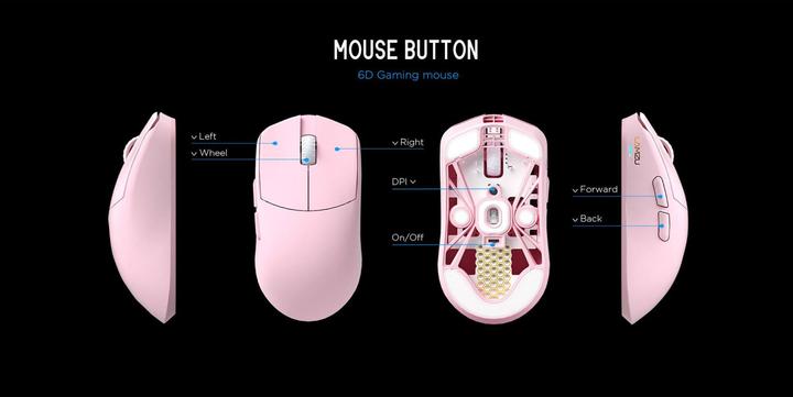 Image du produit Lamzu Maya X Gaming Maus - Cloud White (Sans fil, Filaire)