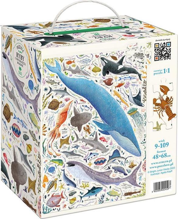 Actual product image Czuczu Puzzle with fish and water animals, 500 pieces (500 pieces)