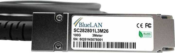Actual product image BlueLAN NetApp X66211A-5 Compatible DAC QSFP28 SC282801L5M26