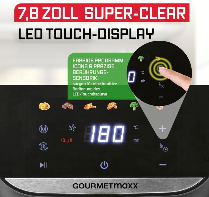 Actual product image Gourmetmaxx AirGenius M Heissluftfritteuse mit Touchscreen