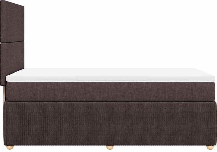 Produktbild VidaXL Boxspringbett Polsterbett Bett mit Matratze Dunkelbraun 80x200cm Stoff (80 x 200 cm)