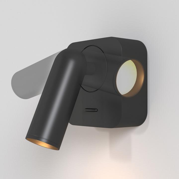 Actual product image Maytoni Mirax LED Wall Light 3W Rotatable, Swivelling Black Warm White (250 lm)