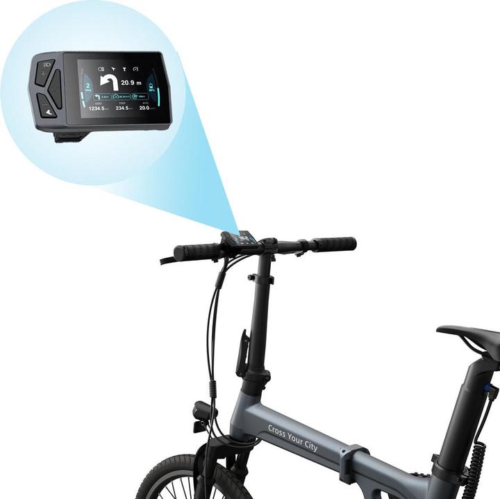 Immagine prodotto Xiaomi Elektrisches Fahrrad Ado Air 20S Grau 10000 Mah 20" 100 Km