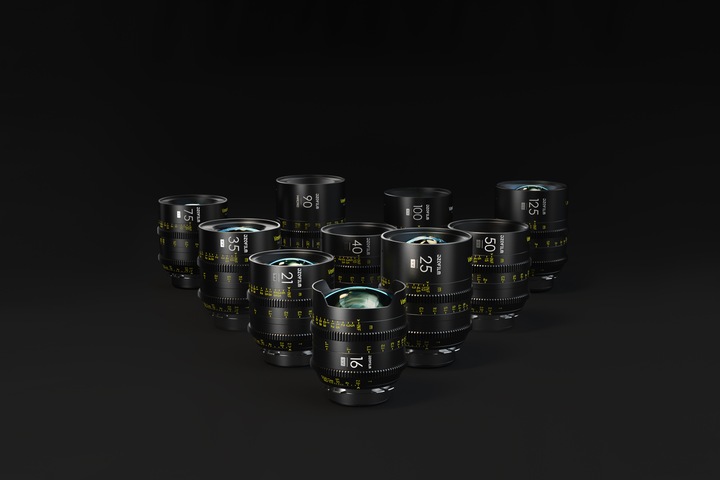 Immagine prodotto Dzofilm Kit 8 lenti Vespid Prime (16 T2.8 + 25/35/50/75/100/125 T2.1 + Macro 90 T2.8) metriche (L-mount, Full-frame)