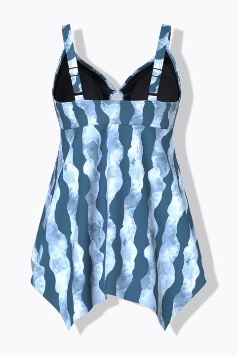Produktbild Ulla Popken Badekleid, Wellenmuster, Softcups, Powermesh (46)