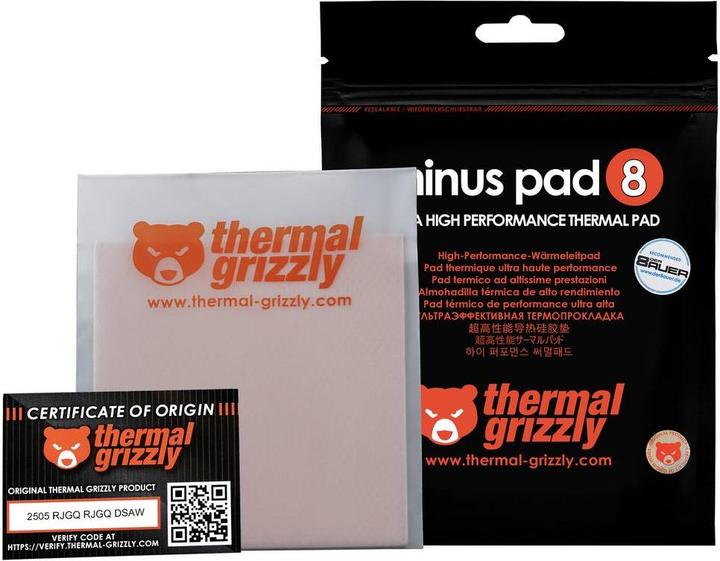 Immagine prodotto Thermal Grizzly Tampone Minus 8 100x100mm (3 mm)