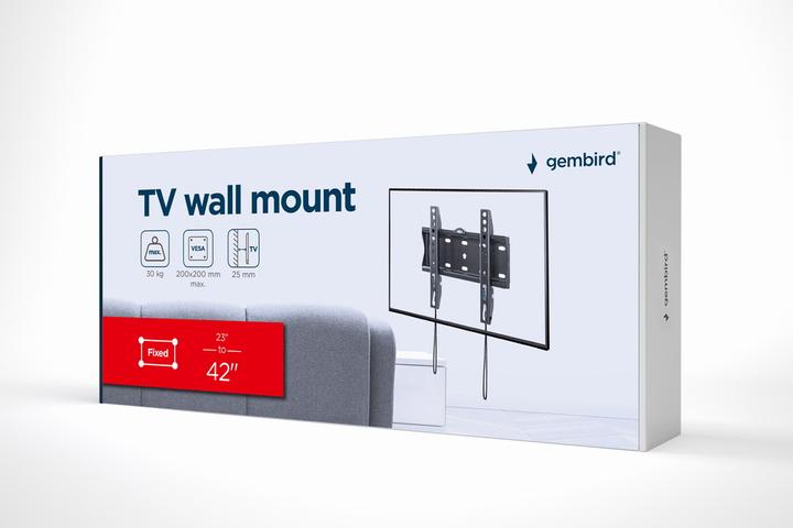 Productafbeelding Gembird TV-TOESTEL ACC MUURBEVESTIGING 23-42"/WM-42F-01 (Muur, 30 kg, 23" - 42")