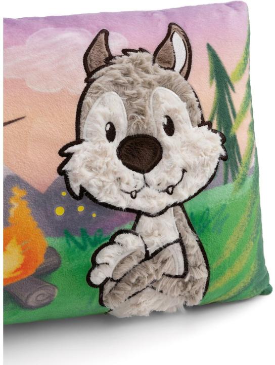 Actual product image NICI 49954 Cushion Wolf Winny & Chipmunk Jojo 43x25cm (43 x 25 cm)